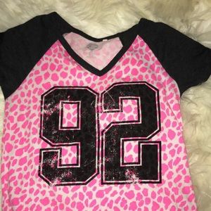 pink 92 animal print shirt